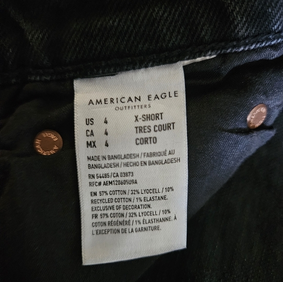 AE 90s Skinny Washed Black 4 x-short - Picture 4 of 5